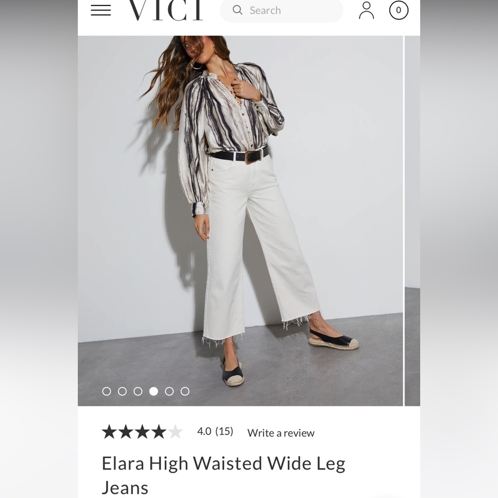 White wide leg jeans - Picture 2 of 3
